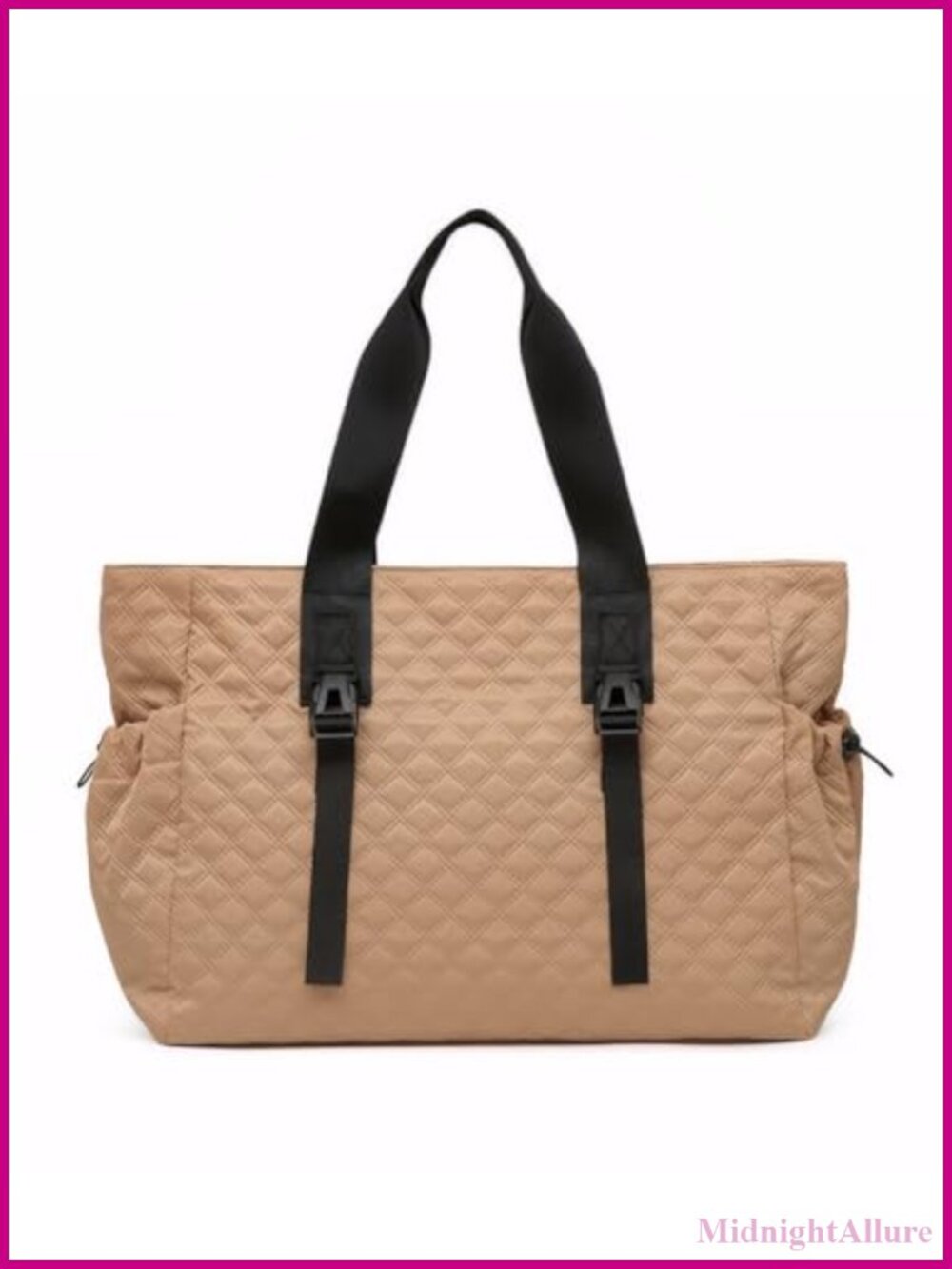Quilted Puffer Tote Bag Lightweight Water Repellent 15.6in Laptop Teacher